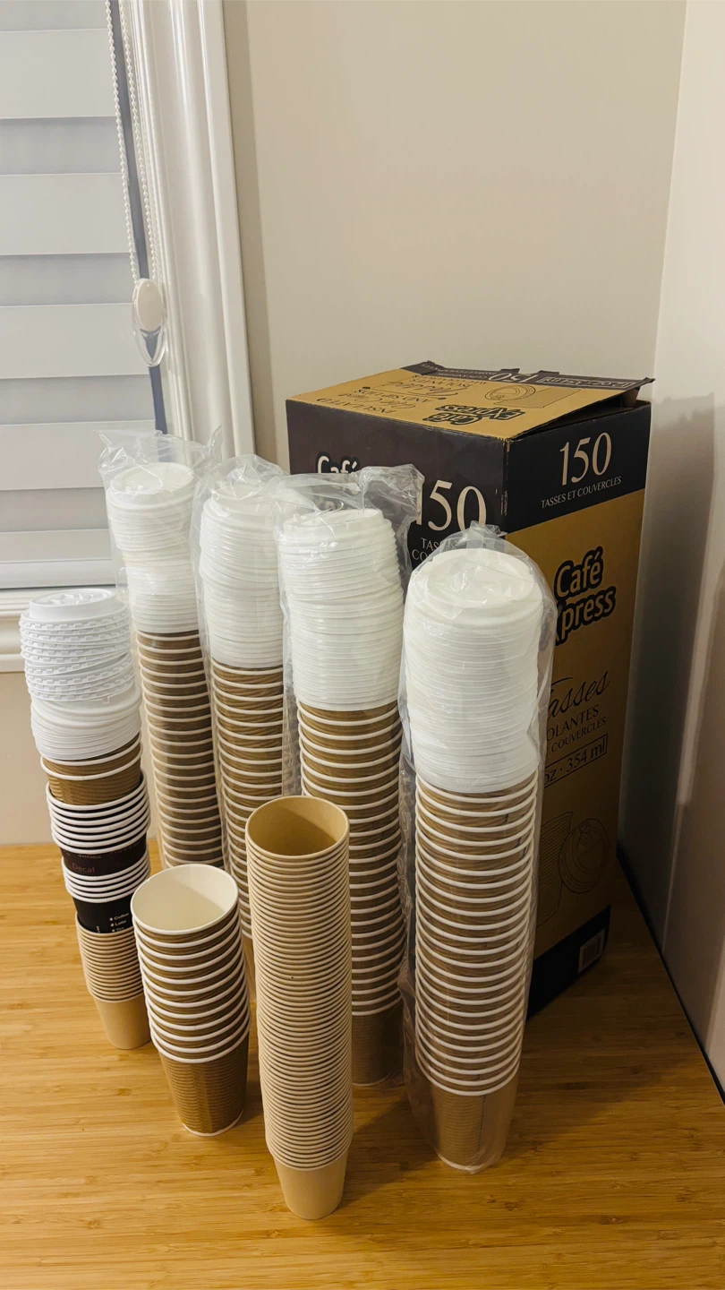 150 Insulated Hot Cups & Lids