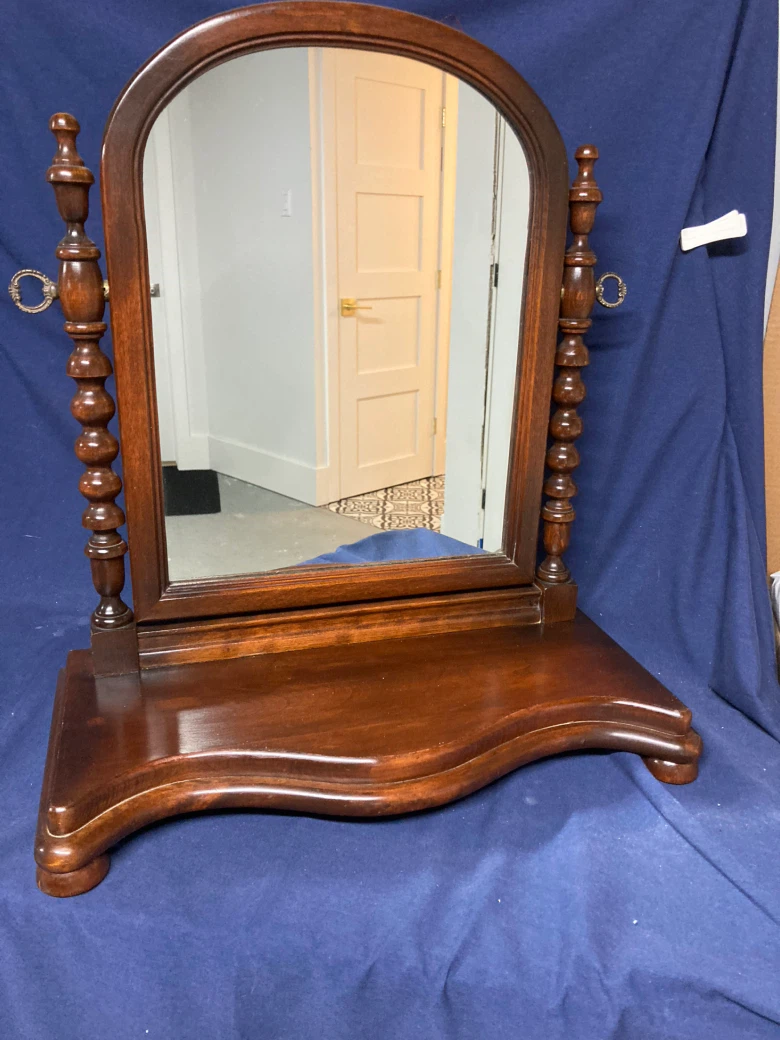 Wooden Tabletop Vanity Mirror - photo 4