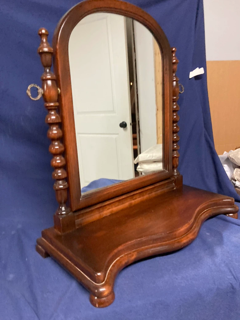 Wooden Tabletop Vanity Mirror - photo 5