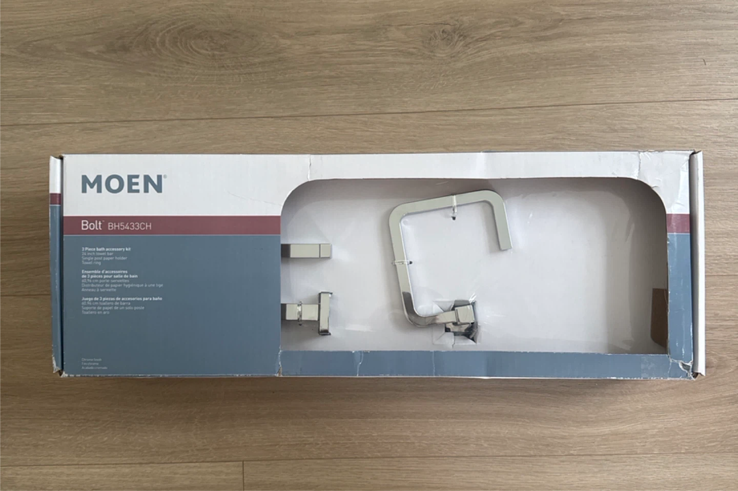 MOEN Bolt 3 Piece Bath Accessory Kit BH5433CH Chrome