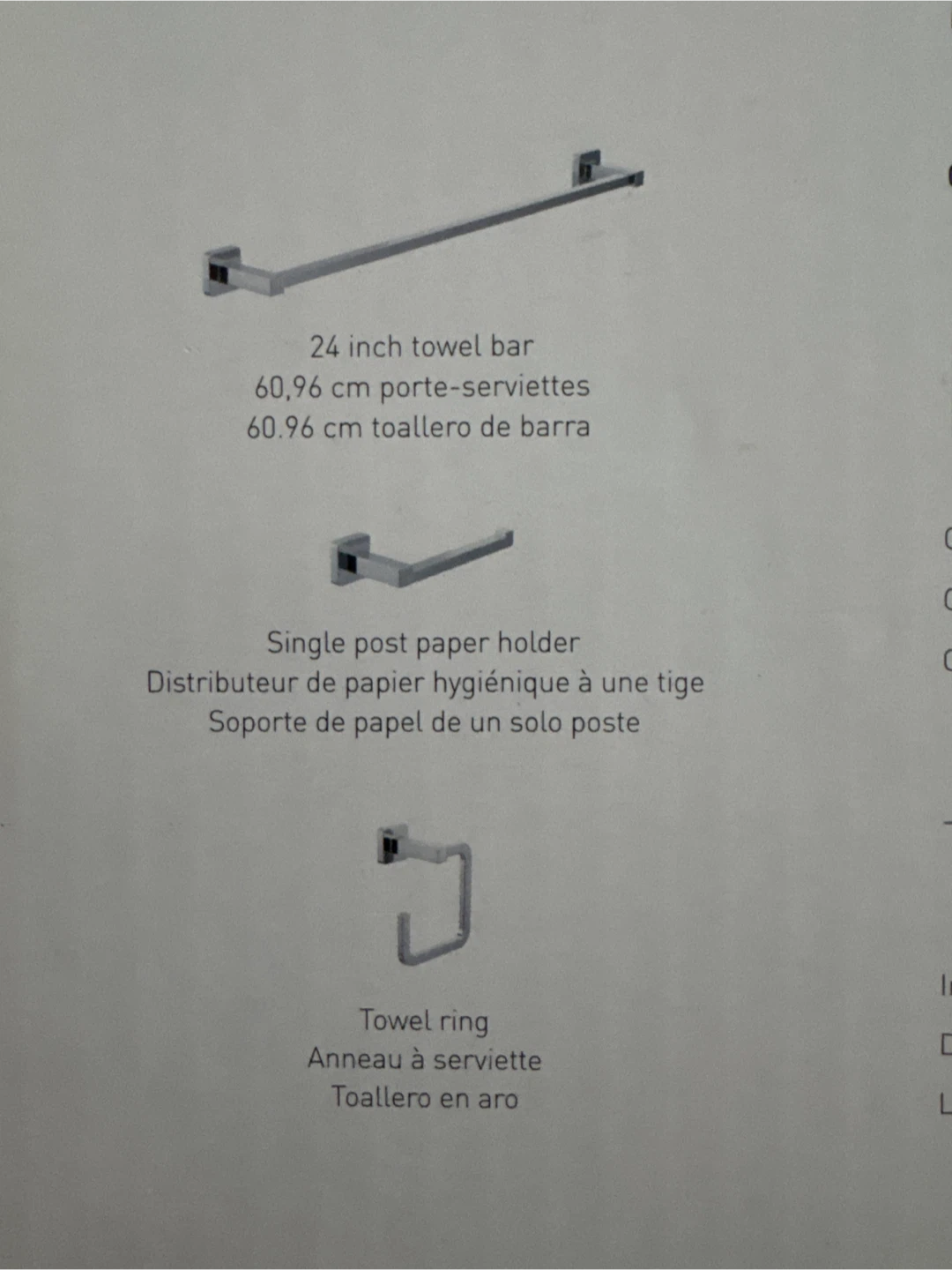 MOEN Bolt 3 Piece Bath Accessory Kit BH5433CH Chrome - photo 4