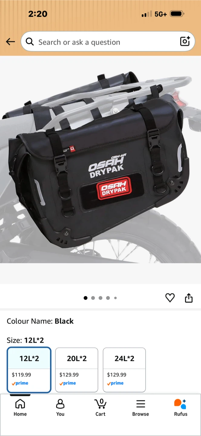 DRYPAK Motorcycle Saddlebags 12L - photo 3