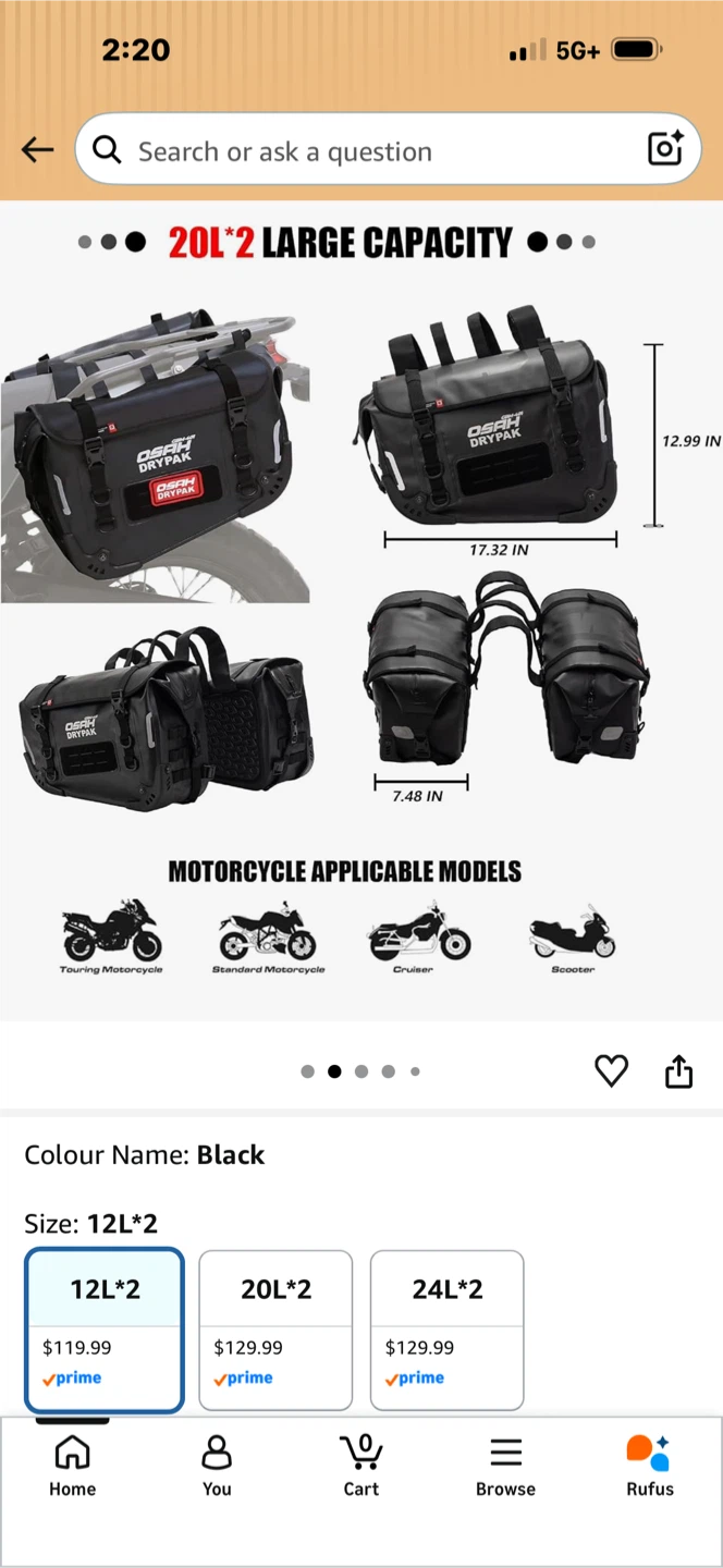 DRYPAK Motorcycle Saddlebags 12L - photo 4