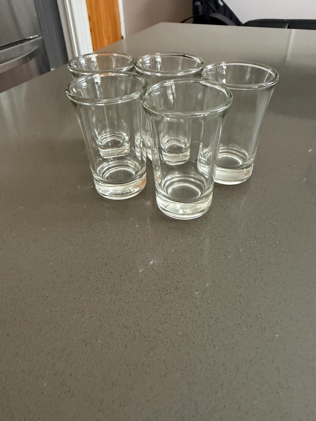 Set of 5 Clear Shot Glasses