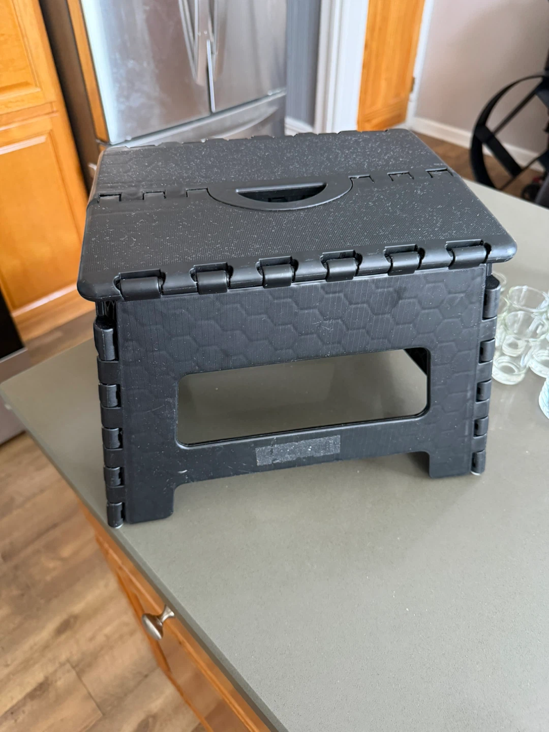Black Folding Step Stool