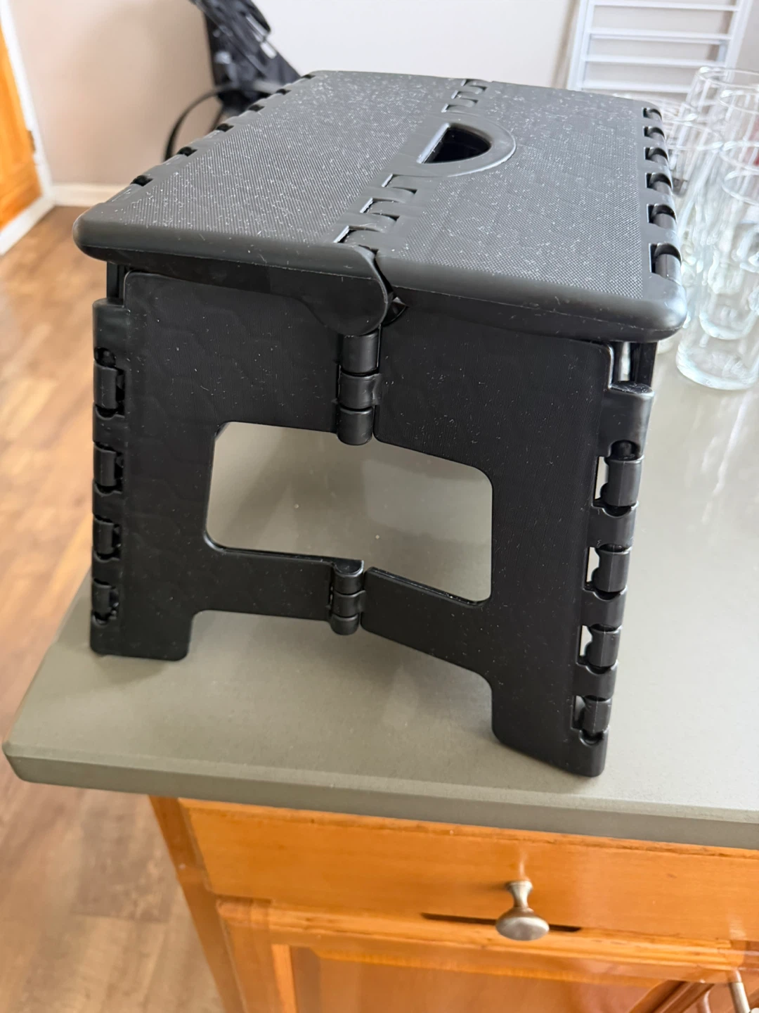 Black Folding Step Stool - photo 2