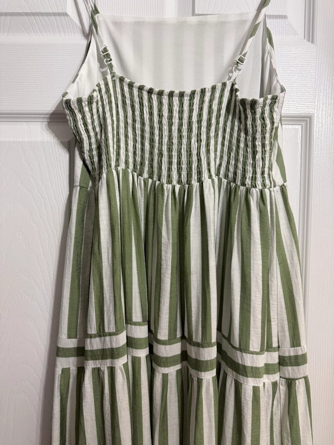 Striped Maxi Dress - Green/White - photo 4