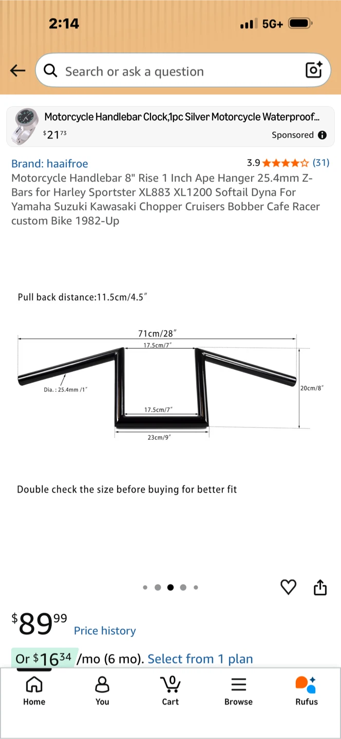 Black Motorcycle Handlebars - photo 3
