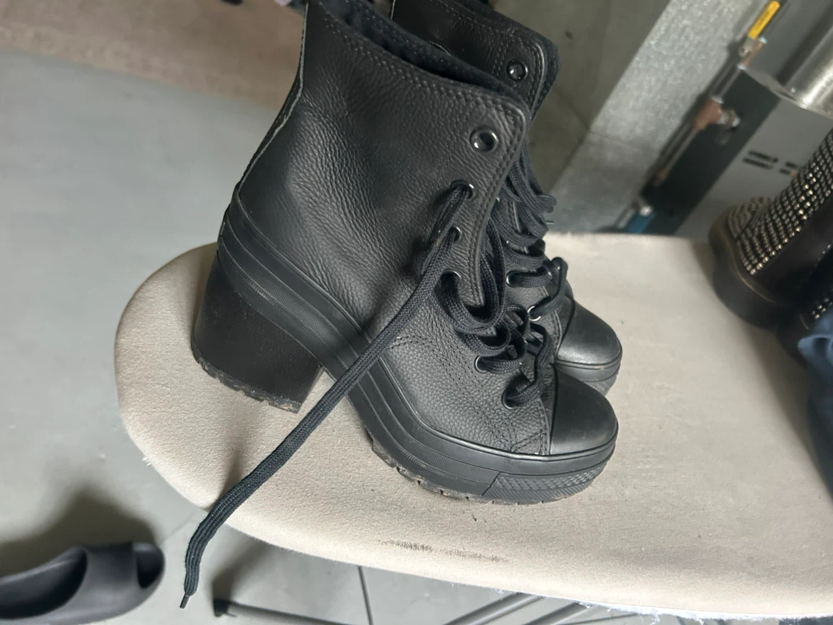 Black Converse Platform High-Top Boots