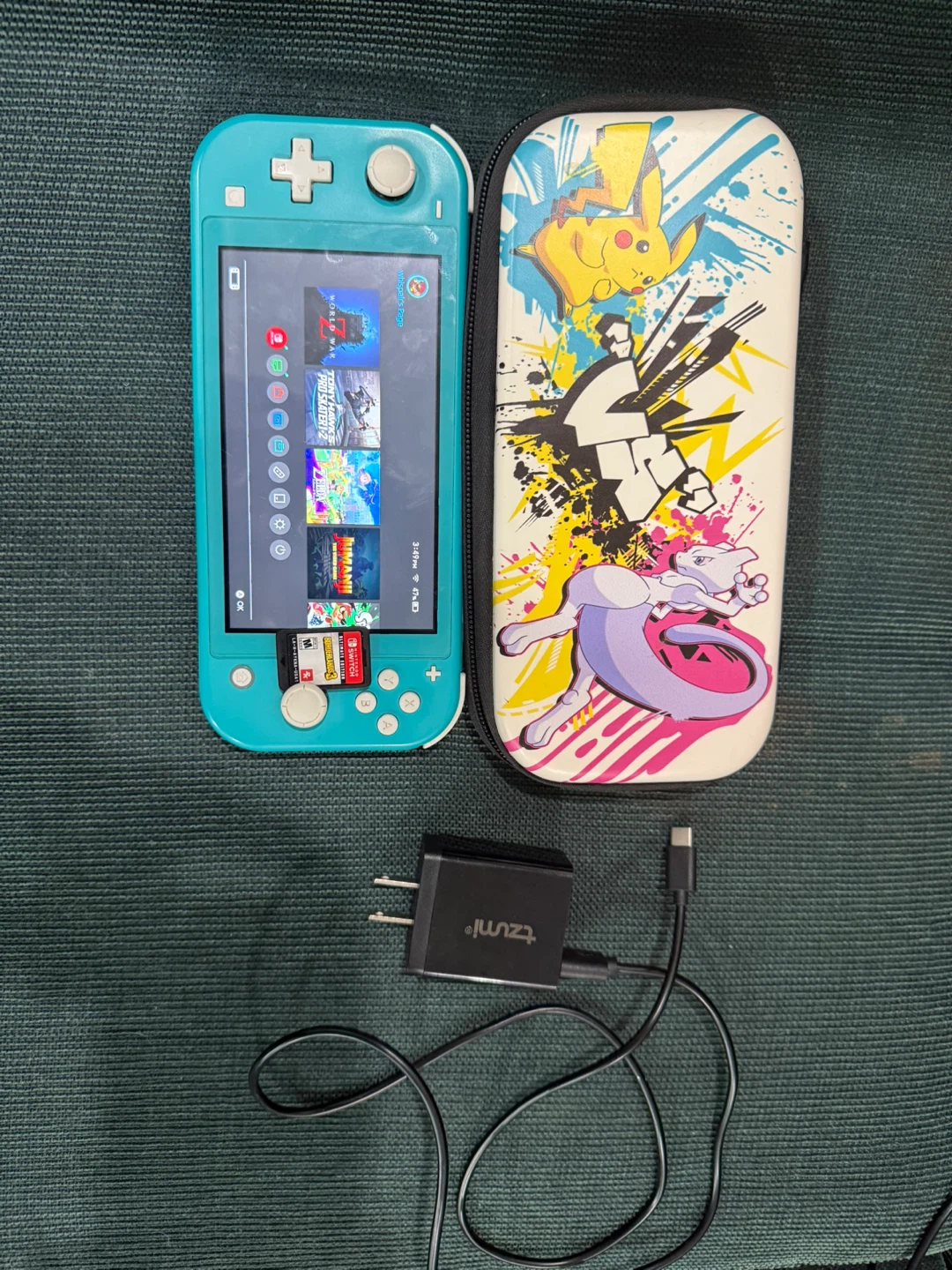 Nintendo switch with game, case and charger - photo 2