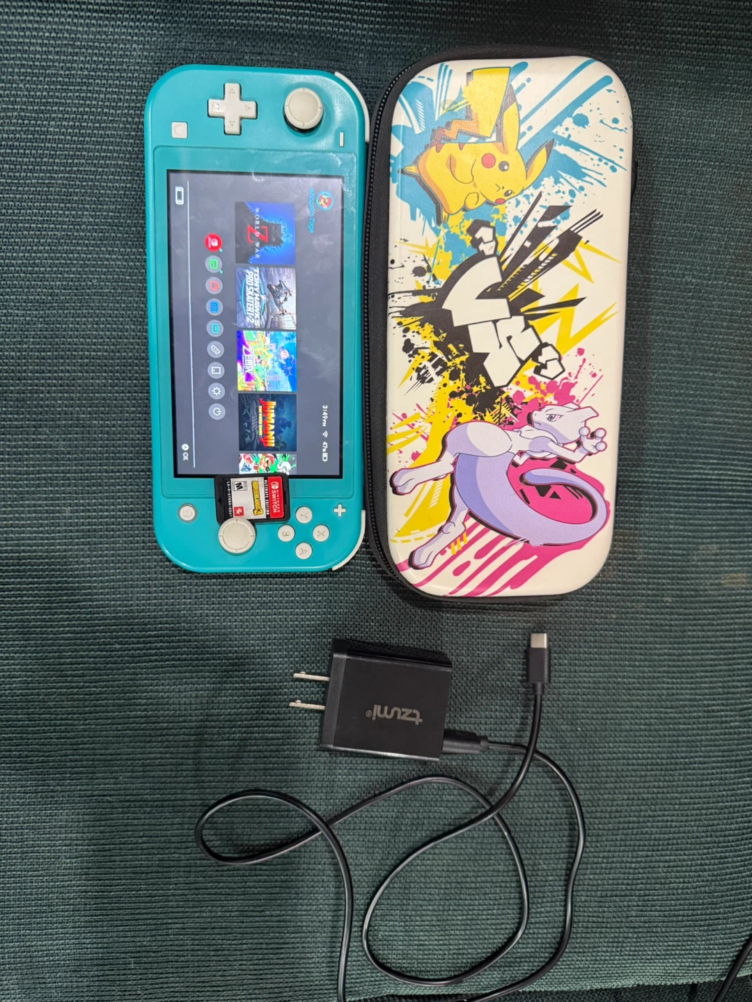 Nintendo switch with game, case and charger - photo 3