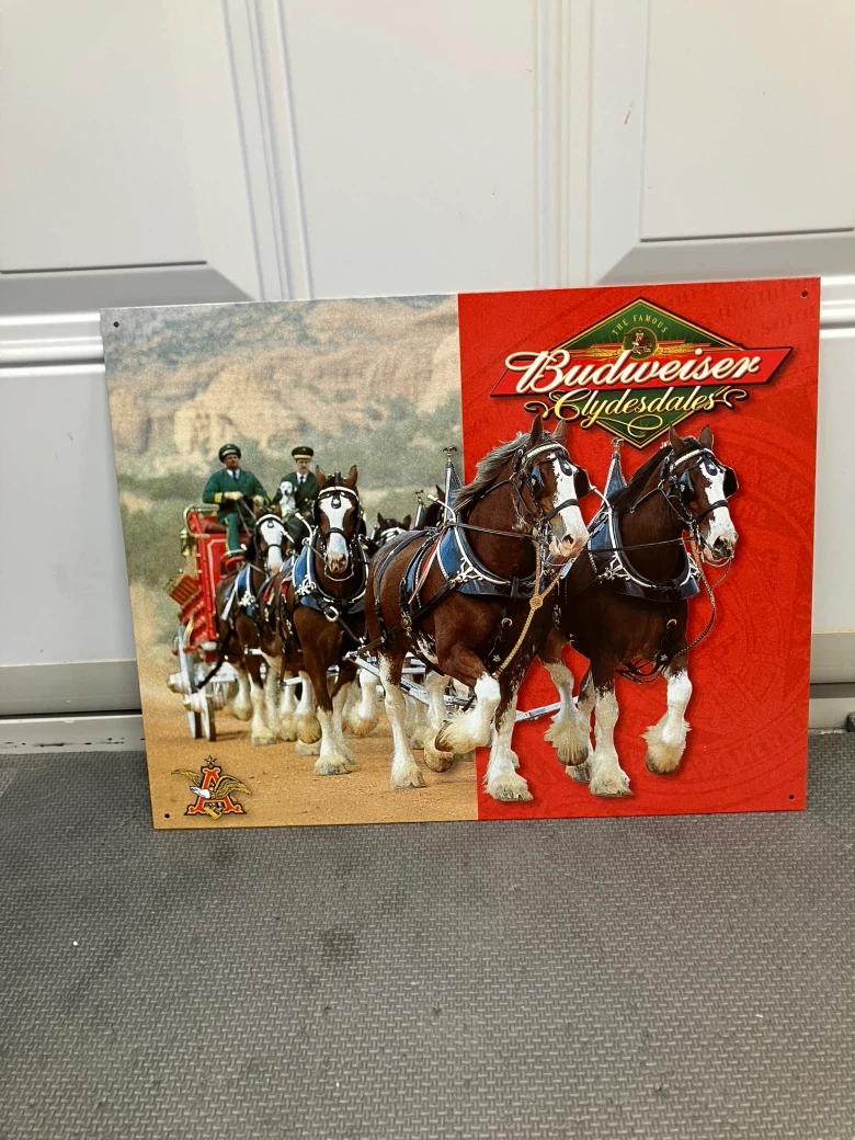 Budweiser Clydesdales Tin Sign