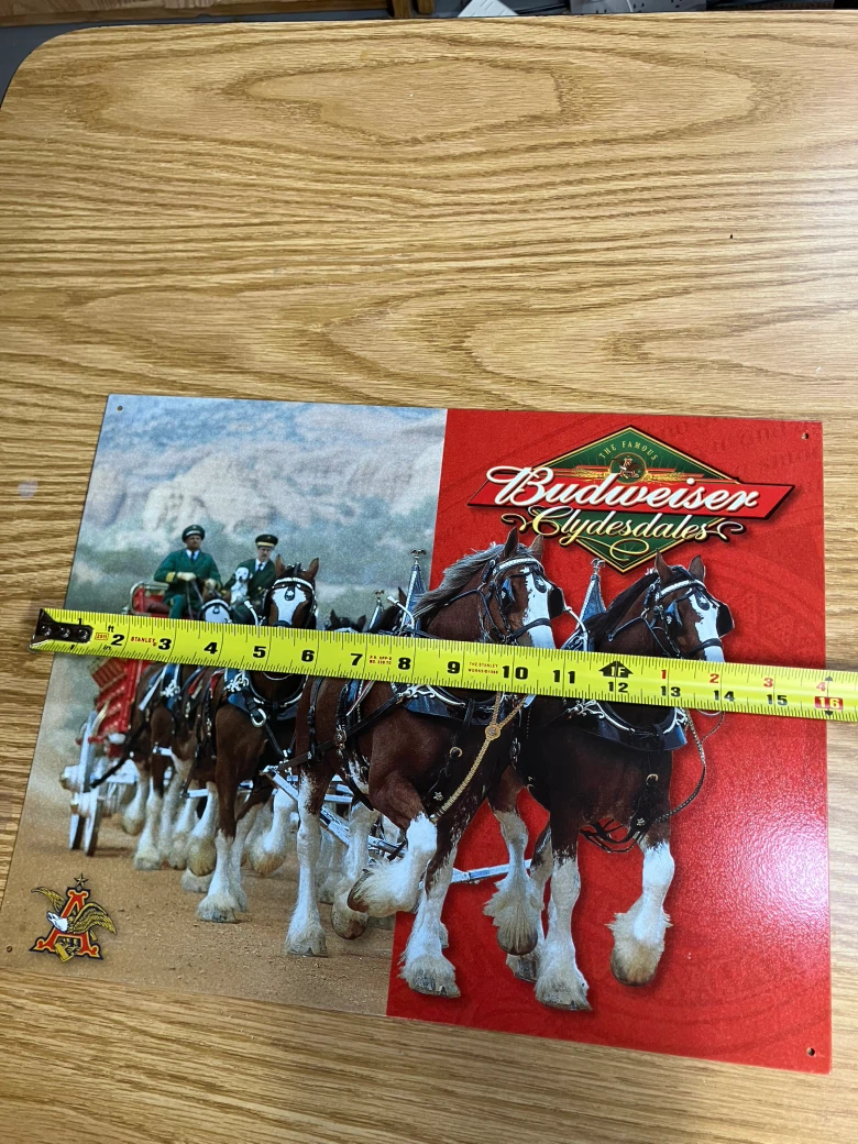 Budweiser Clydesdales Tin Sign - photo 4