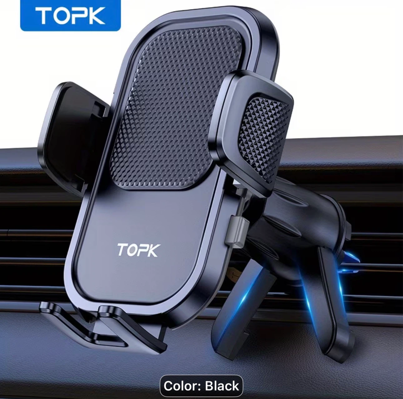 D40-S Heavy-Duty Car Phone Holder Mount with Metal Hook