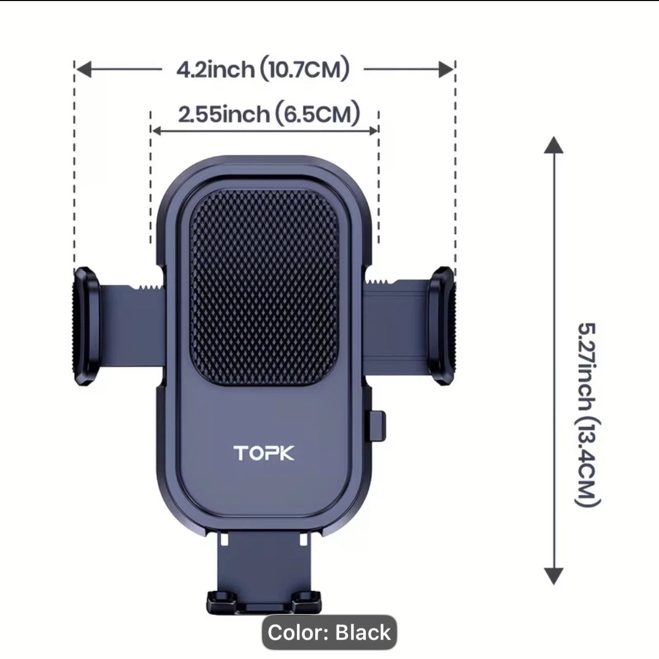 D40-S Heavy-Duty Car Phone Holder Mount with Metal Hook - photo 5