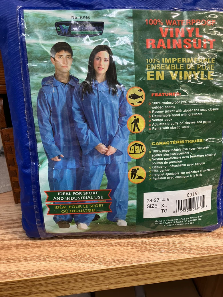 100% Waterproof Vinyl Rainsuit - XL - photo 2