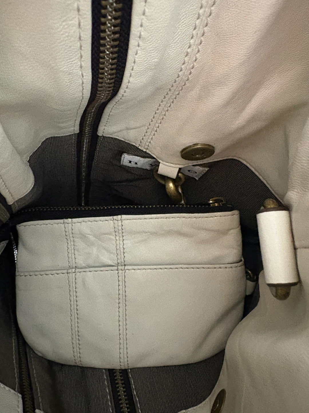 Hype Leather Multi Zippers Foldover Shoulder Bag W/Wallet - photo 4