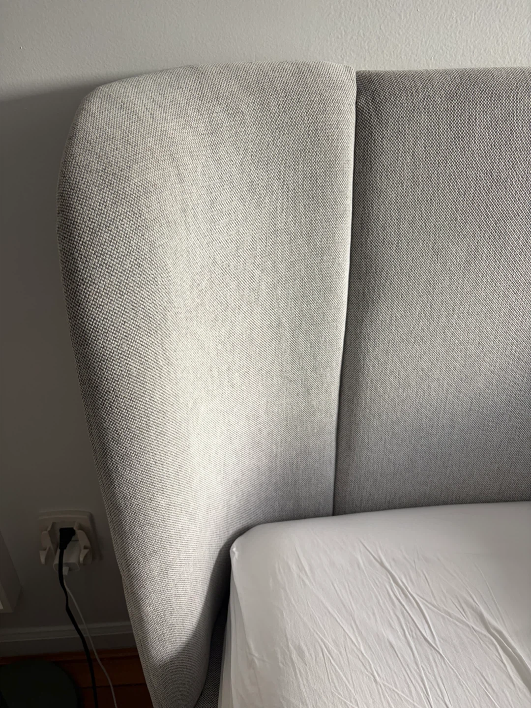 Upholstered Bed with Headboard, grey, queen size - photo 2