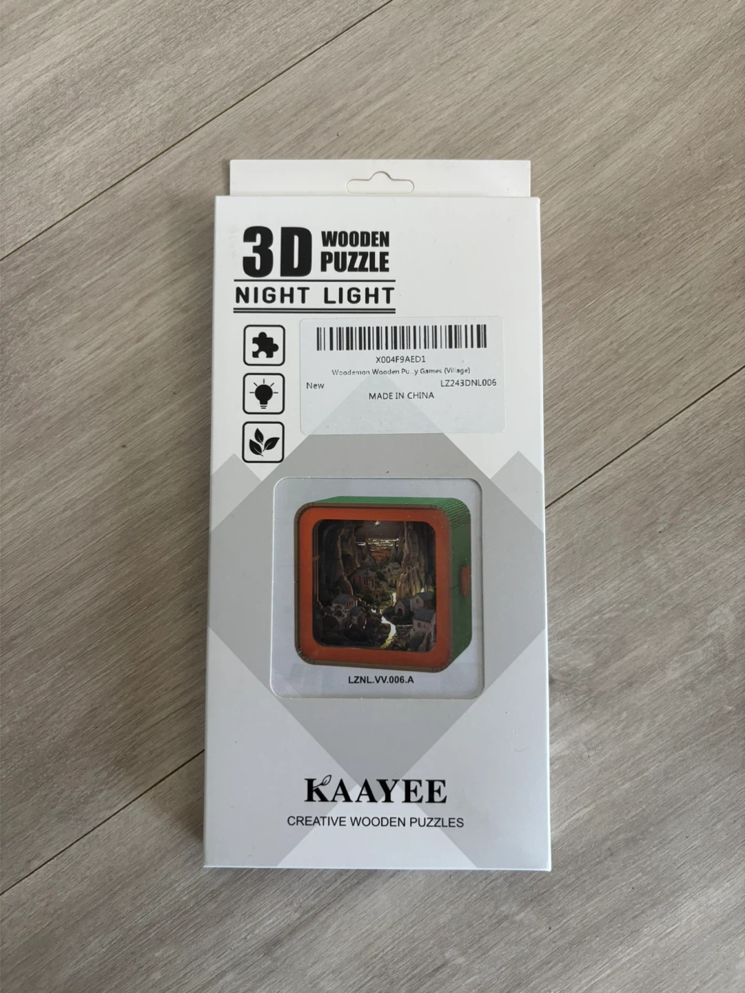 3D Wooden Puzzle Night Light