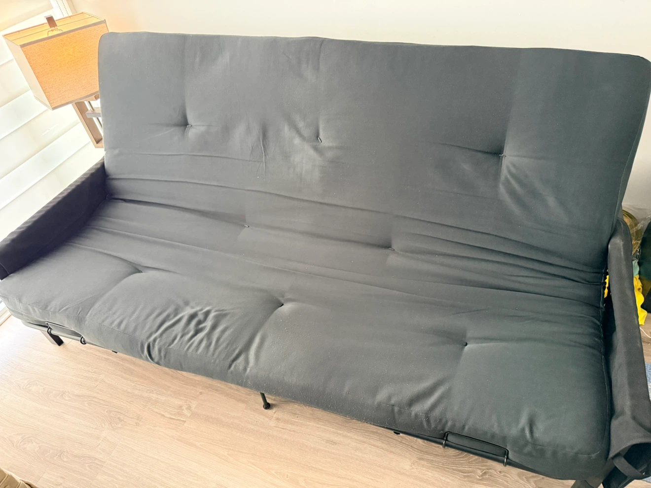Modern Black Futon Sofa Bed - Excellent Condition - photo 2