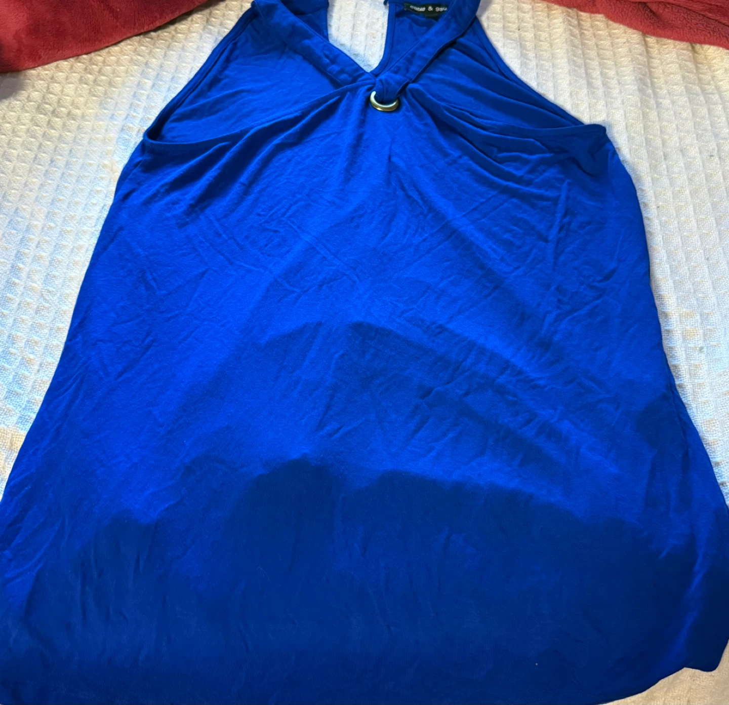 Cable & Gauge Royal Blue Halter Top - Medium