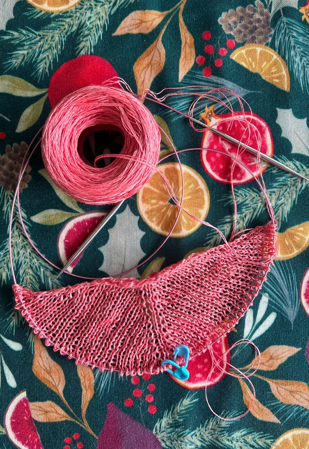 100% Italian Linen Cone Yarn | $6 per 50g | 🍉 Pink - photo 3