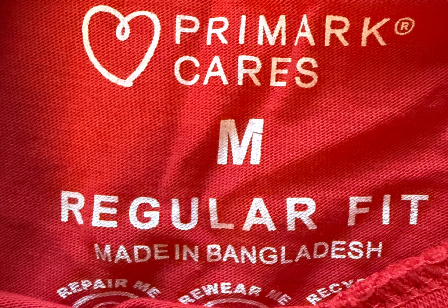 Primark Cares Red T-Shirt - Size M - photo 2