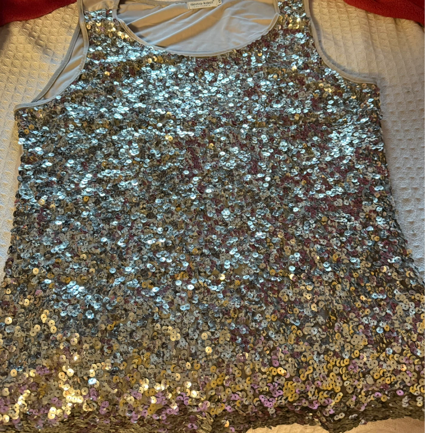 Anna-Kaci Sequin Tank Top XXL