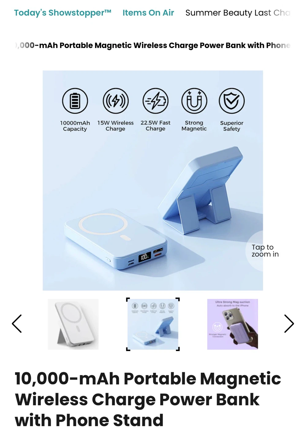 Digital 10,000mAh Portable Magnetic Wireless Power Bank - photo 5