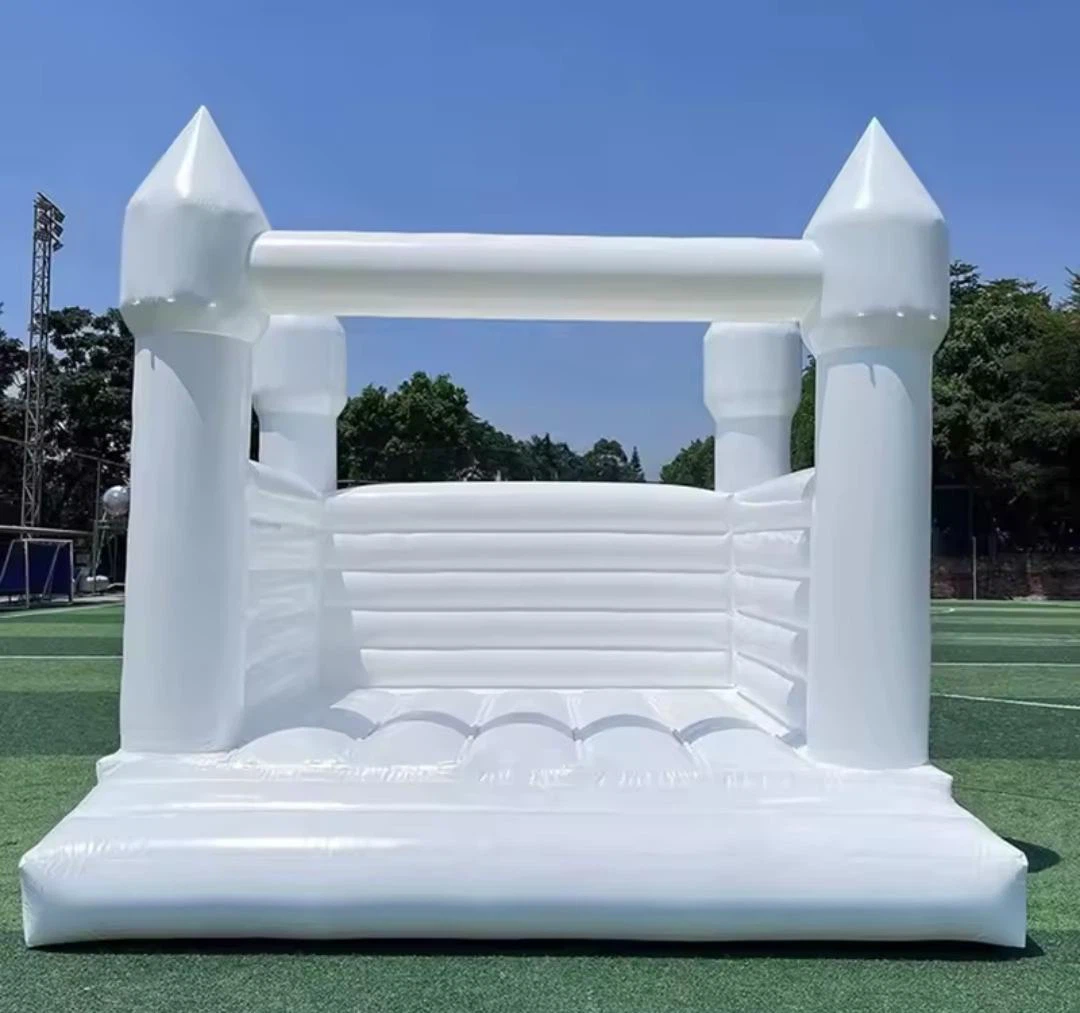 White Bouncy Castle with Balloons for rent - photo 4