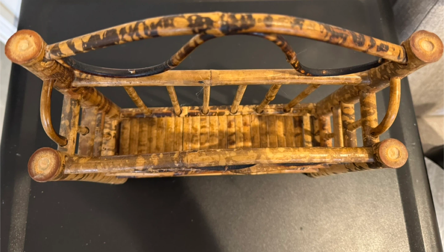 Vintage MCM TIKI Tiger Stripe Cane Letter Holder - photo 4