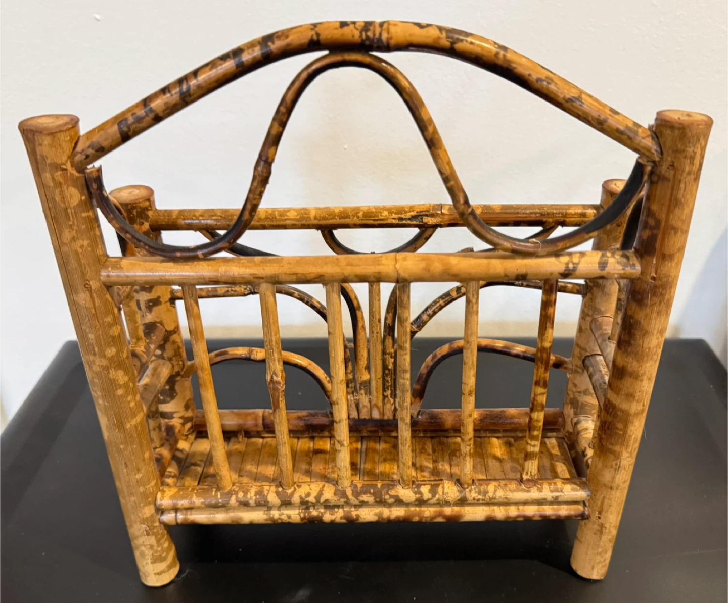 Vintage MCM TIKI Tiger Stripe Cane Letter Holder - photo 2