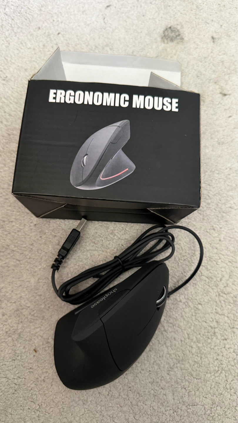 Ergonomic Mouse with USB Cable