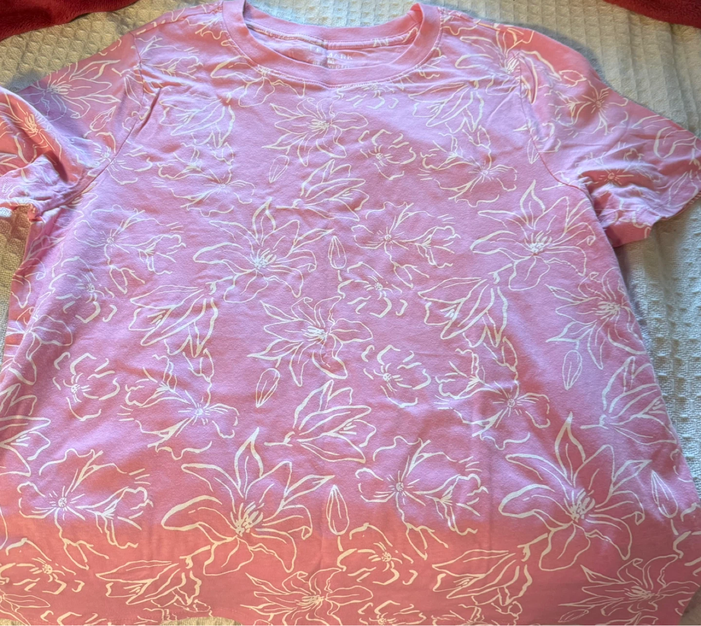 Primark Pink Floral Relaxed Fit T-Shirt