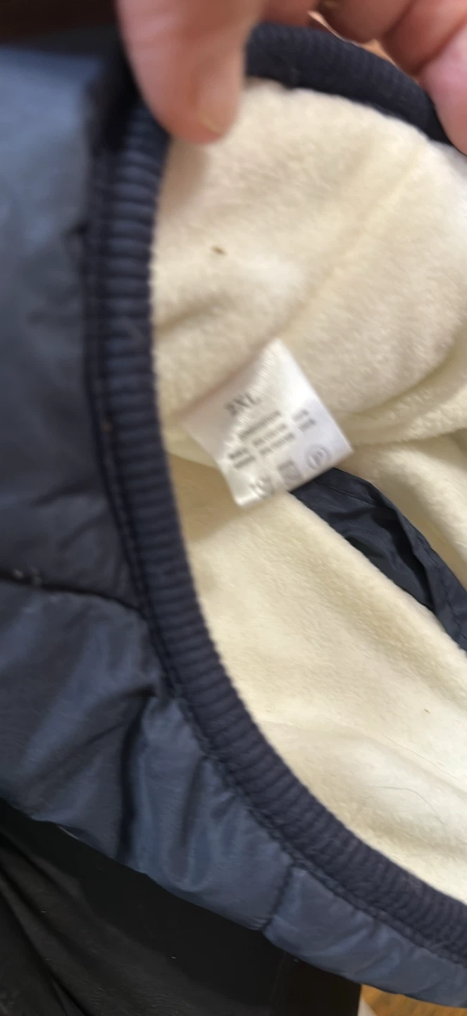 Navy Blue Puffer Dog Jacket with Harness - XXL - photo 3