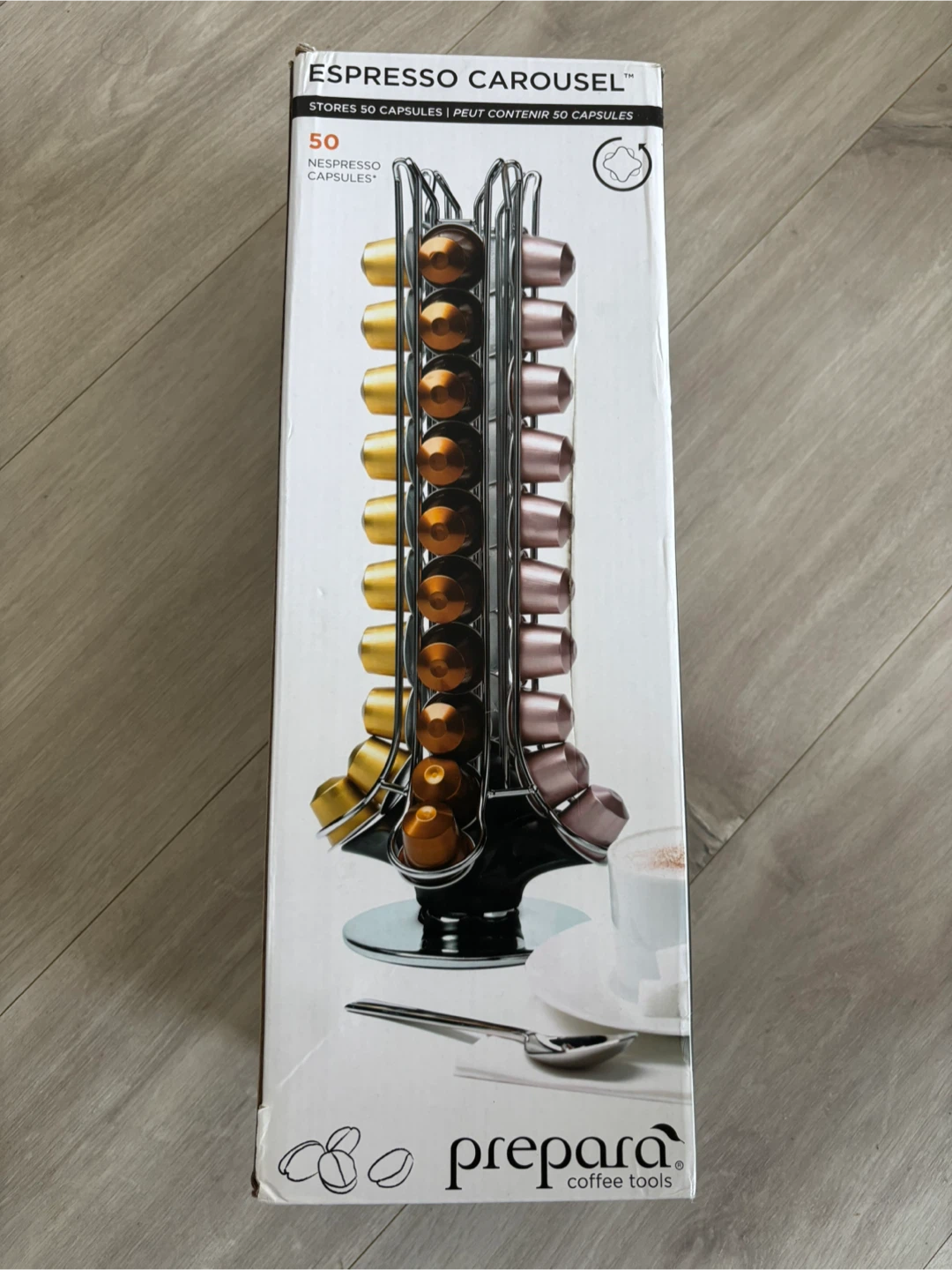 Prepara Espresso Carousel - Stores 50 Nespresso Capsules