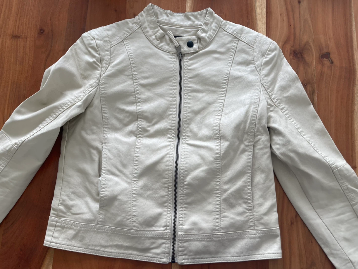 Women's Faux Leather Moto Jacket - photo 2