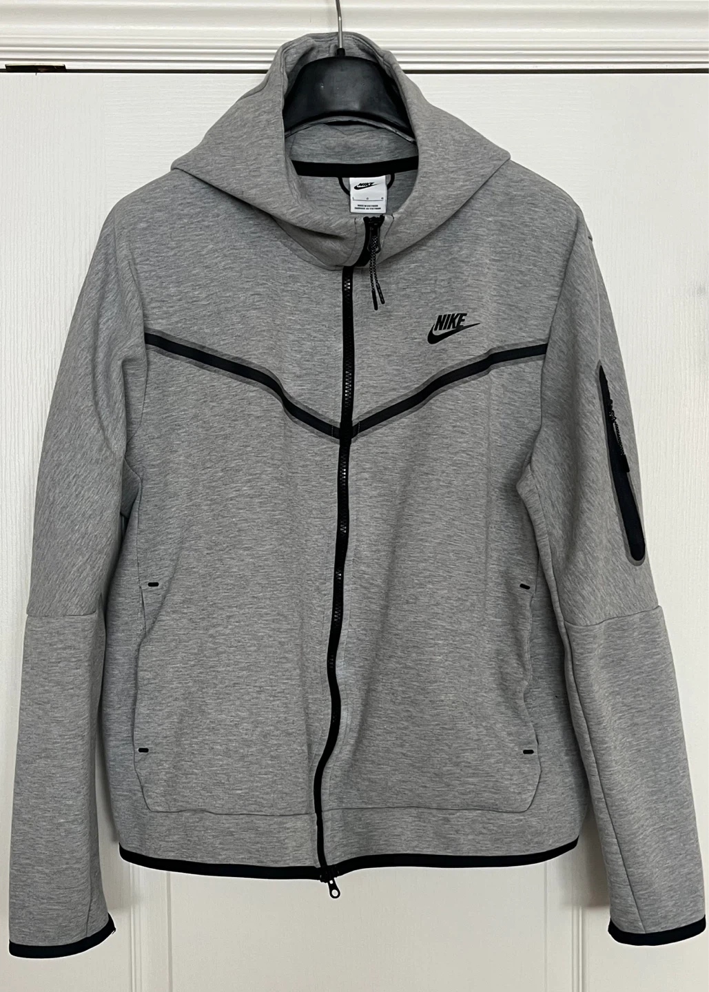 Nike Tech Fleece Hoodie Grey Full Zip Size Large