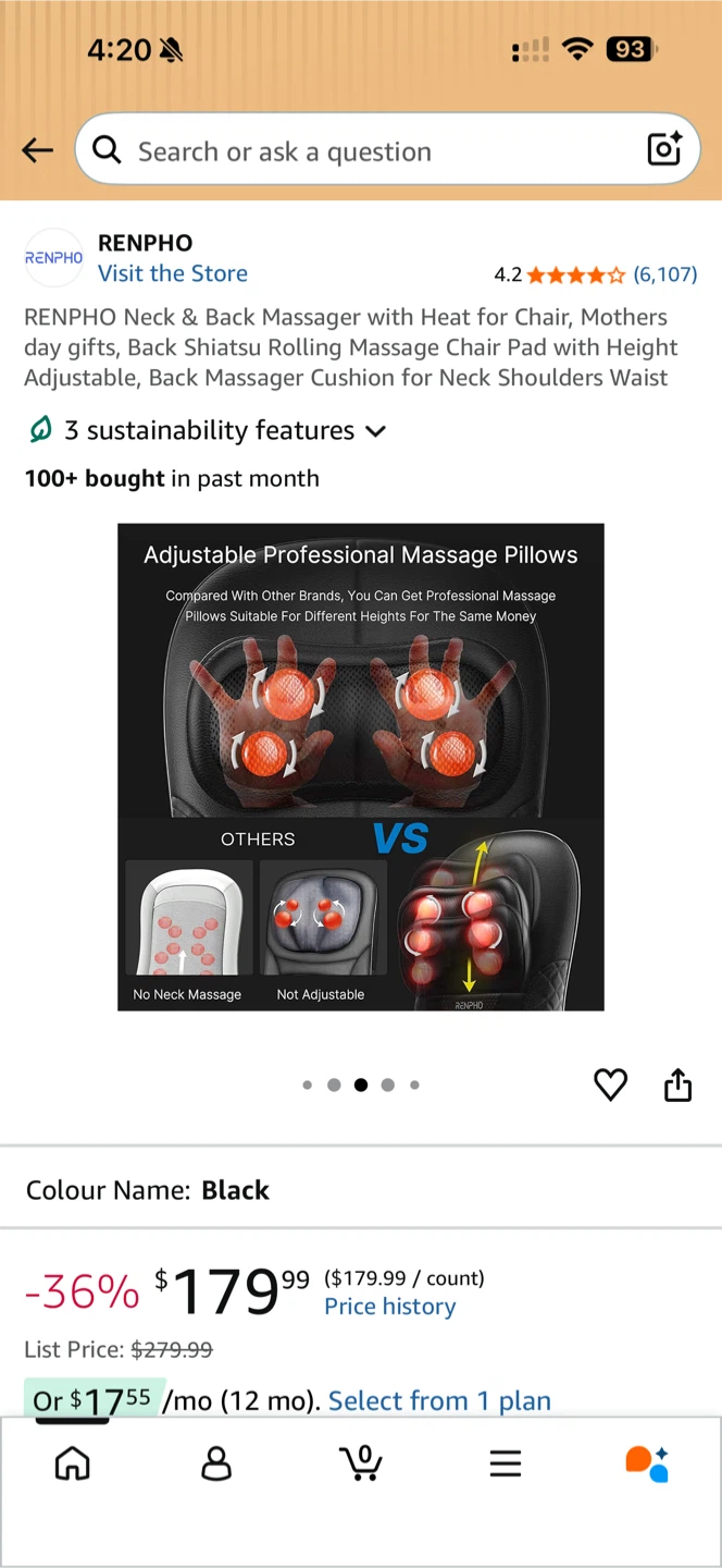 RENPHO Neck & Back Massager with Heat - photo 2