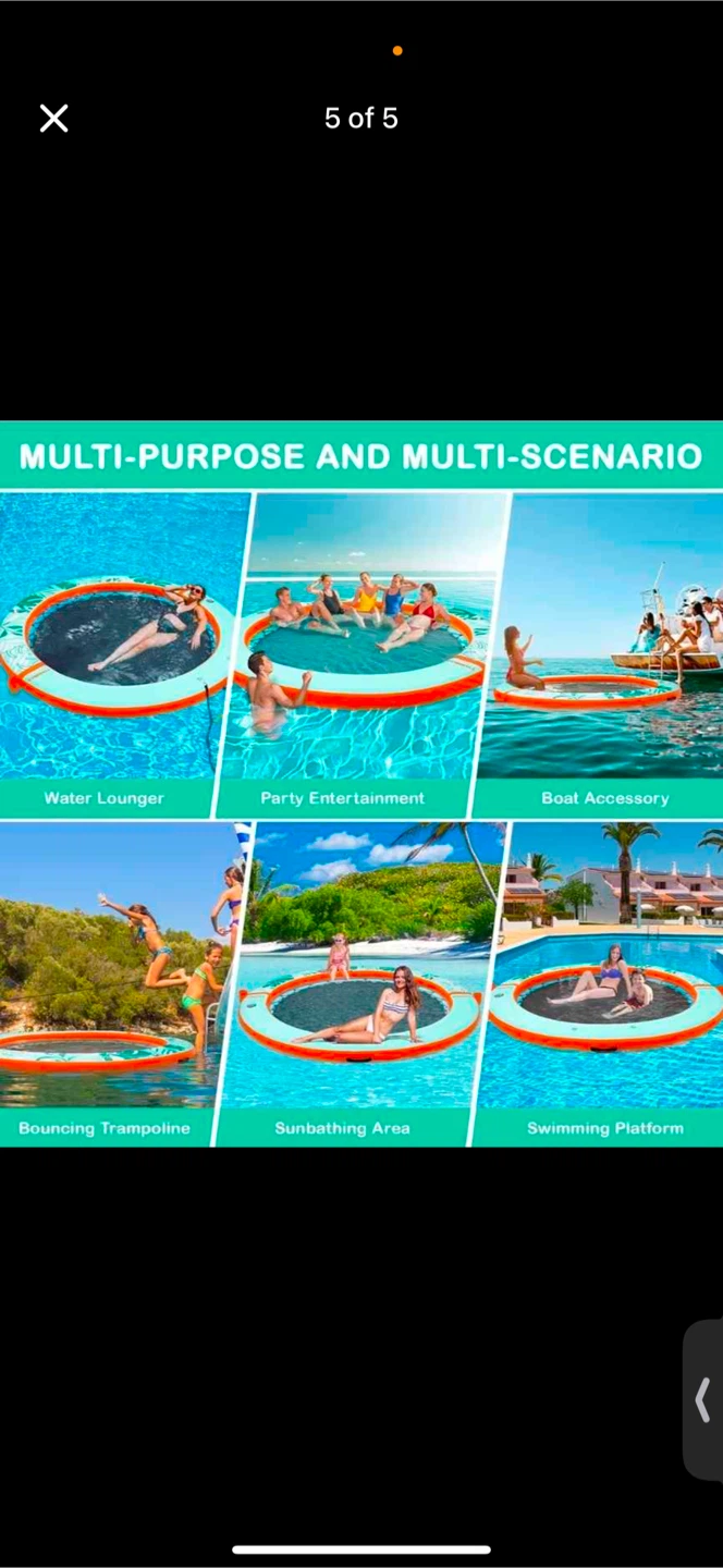 GYMALL Inflatable Pool Trampoline/Platform
