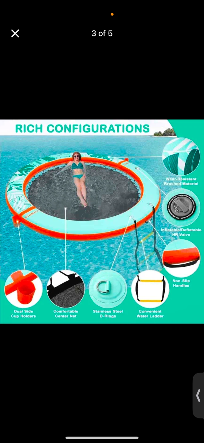 GYMALL Inflatable Pool Trampoline/Platform - photo 4