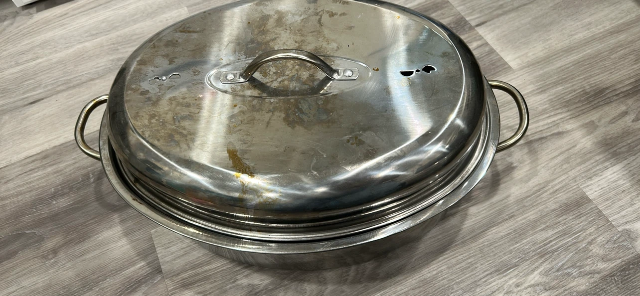 Stainless Steel Oval Roaster with steamer Rack - photo 3