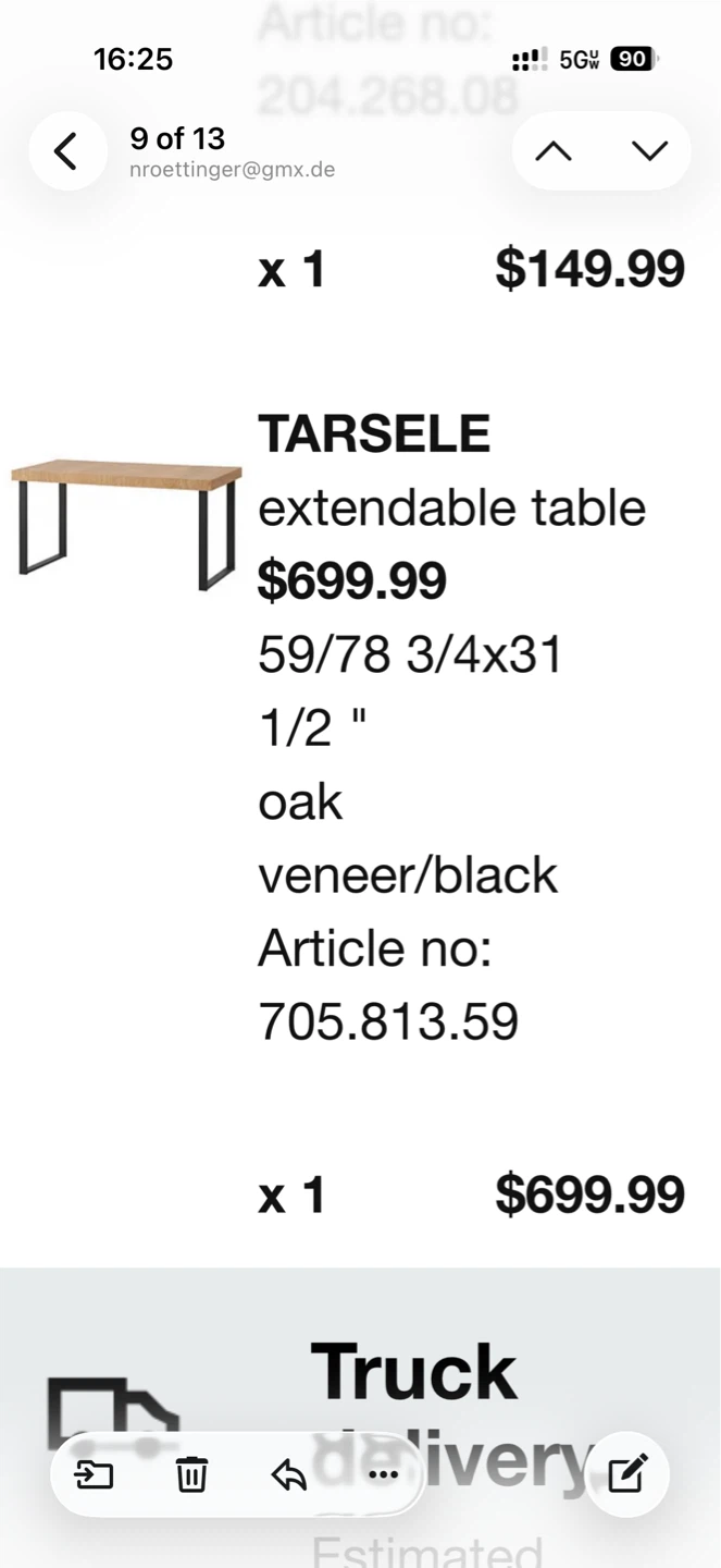 IKEA TARSELE table plus 6 STEFAN Chair Brown-Black