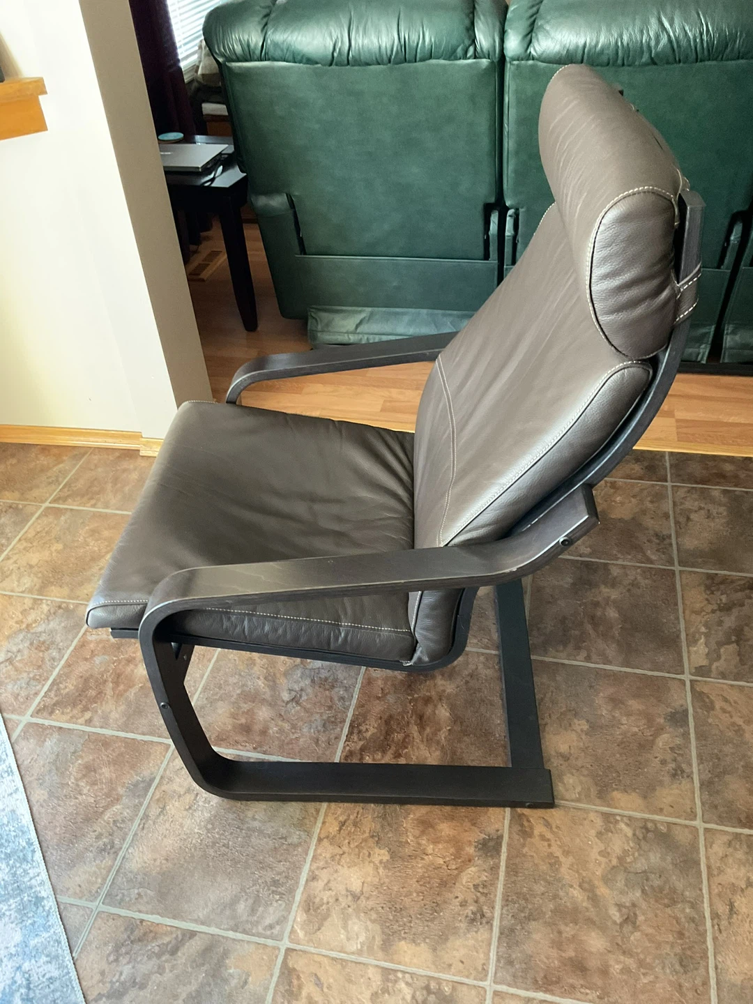 Chocolate leather chair