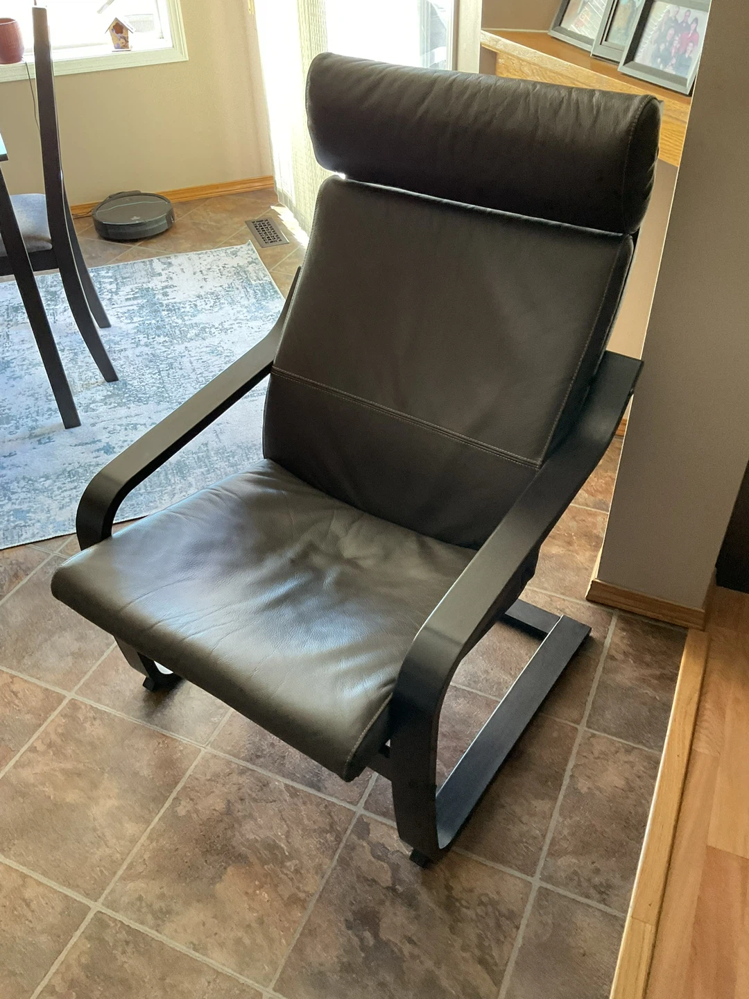Chocolate leather chair - photo 2