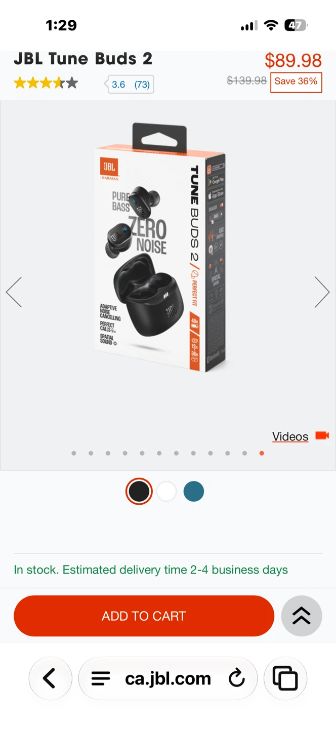 JBL Tune Buds 2 Wireless Earbuds