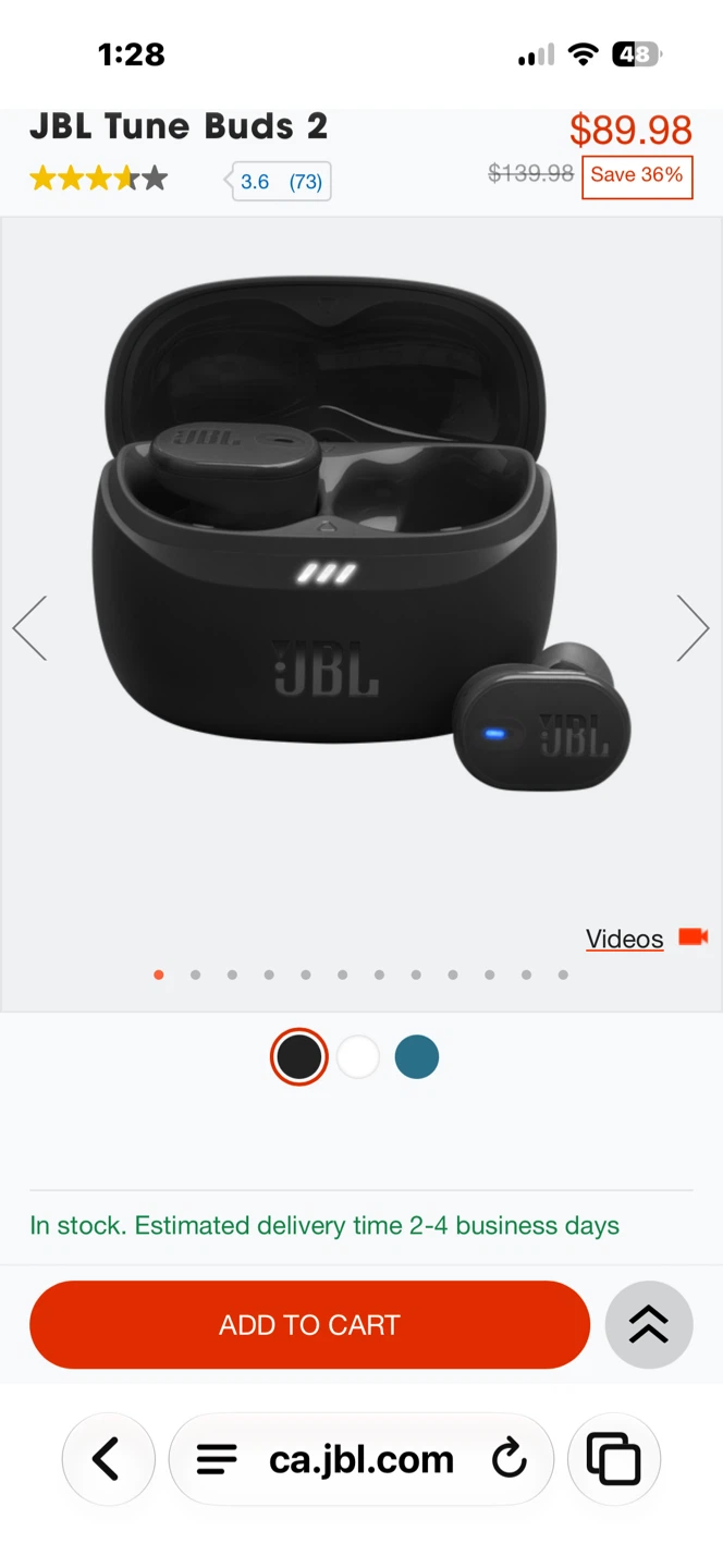 JBL Tune Buds 2 Wireless Earbuds - photo 2