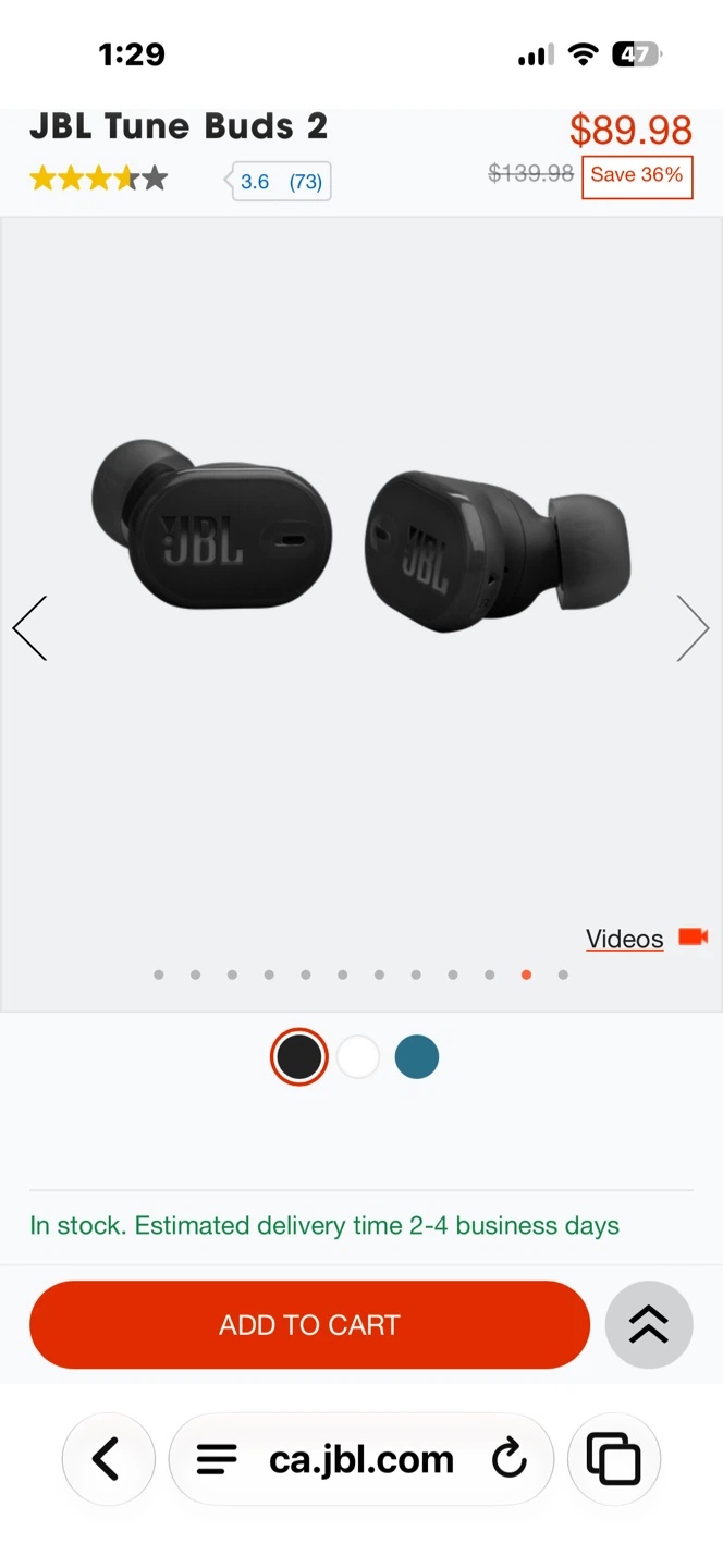 JBL Tune Buds 2 Wireless Earbuds - photo 3