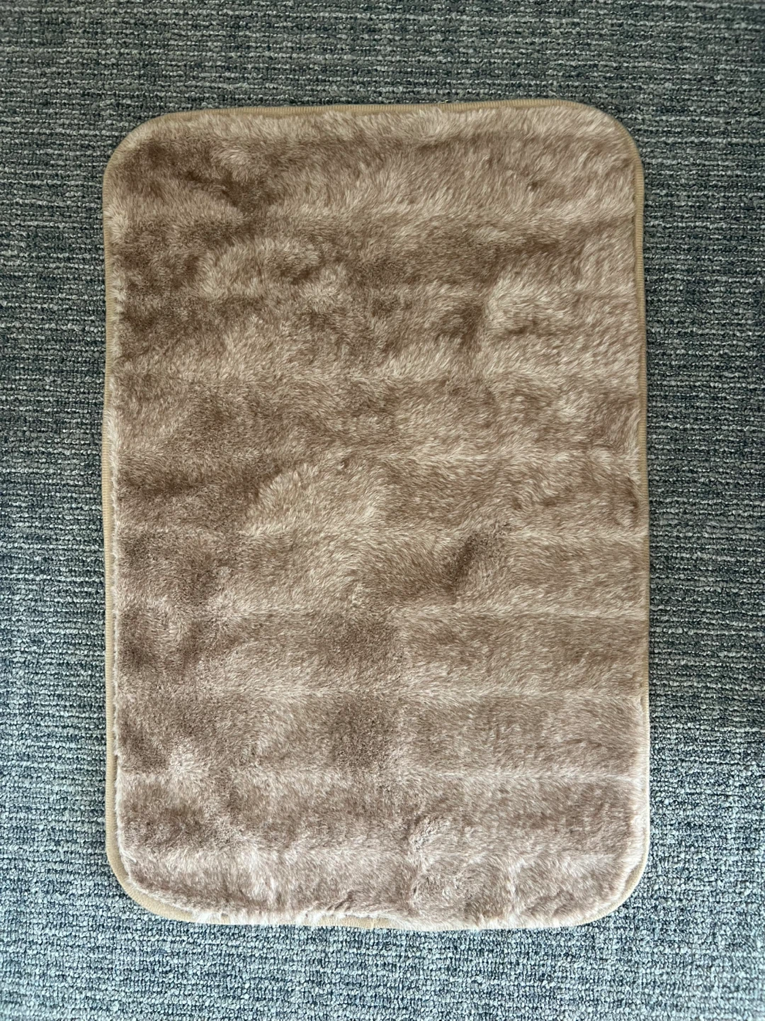 Brown Faux Fur Accent Rug