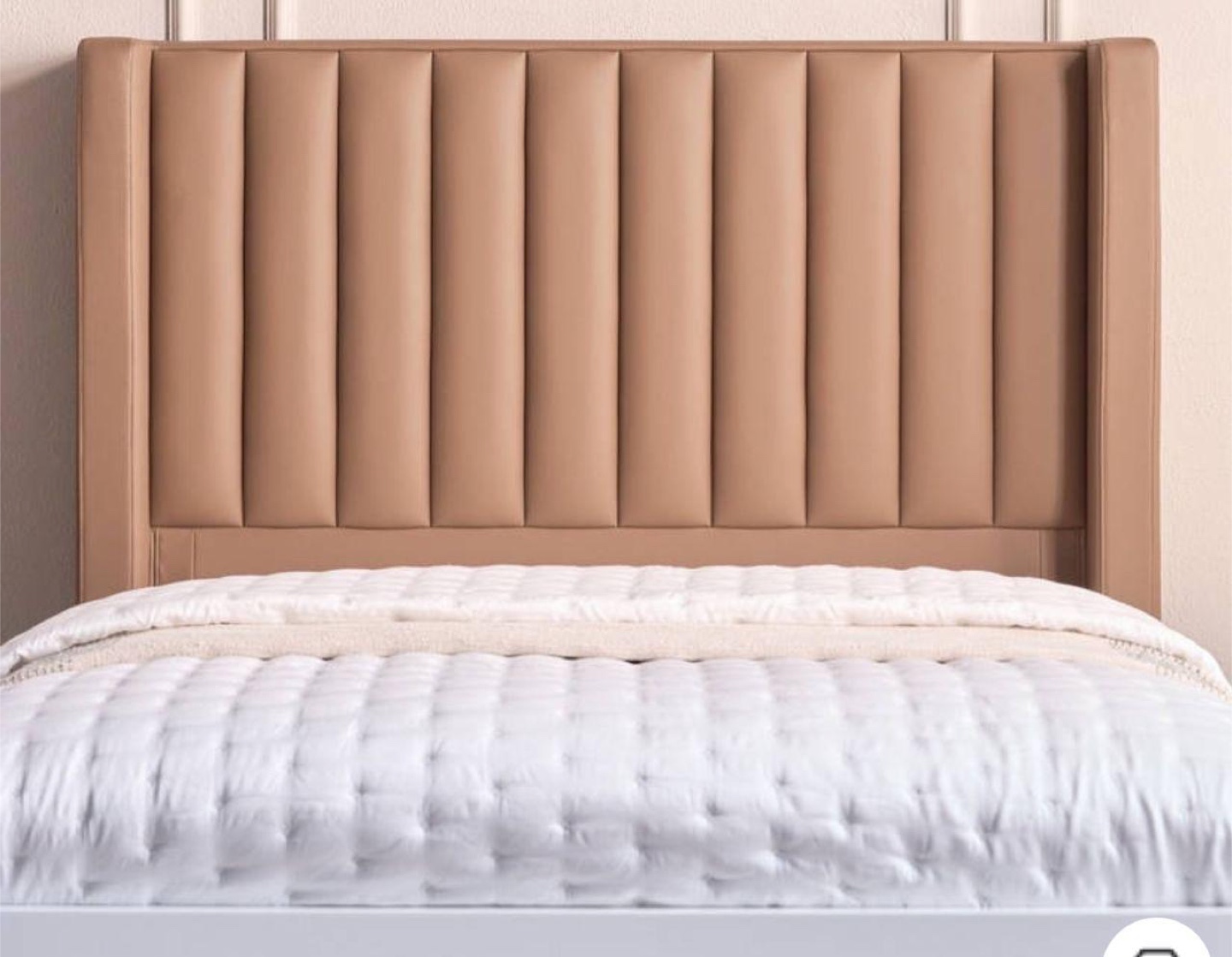 White Bed Frame with Tufted Headboard and Storage Drawers